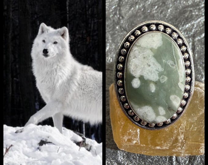 Female Arctic Wolf "Kolfro" Spirit Companion, Spirit Vessel Ring, Tier 2