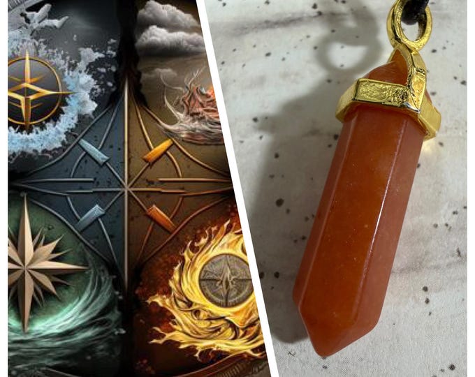 Elemental Balancing Talisman, Balance the 4 elements within you, Enchanted Necklace, BESTSELLER 40+ sold
