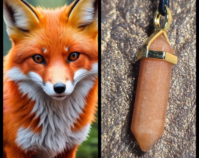 Fire Fox "Flemnol" Spirit Companion, Spirit Vessel Necklace, Tier 1