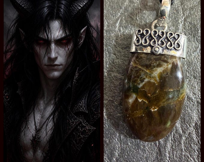 Legion of Abaddon Demon Commander "Akronom" Living Entity Companion, Spirit Vessel Necklace