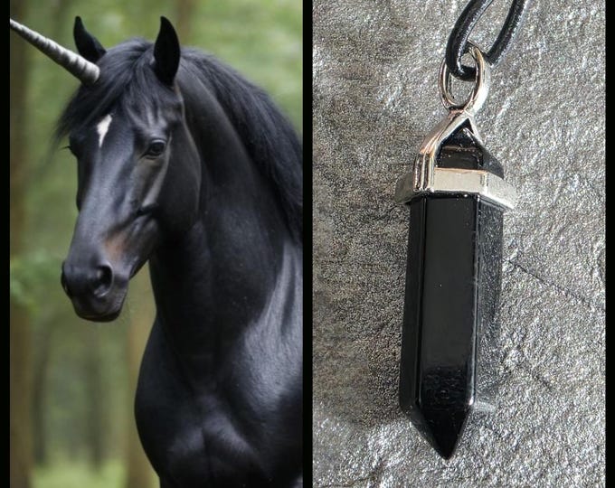 Black Artes Unicorn "Ezolmo" Spirit Companion, Spirit Vessel Necklace, Tier 2