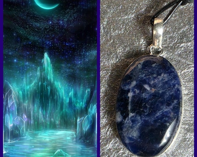 Crystal Glacier Dragon Nightscape Astral Realm Portal,PERSONAL astral realm for you AND your companions,Astral RealEstate,Enchanted Necklace