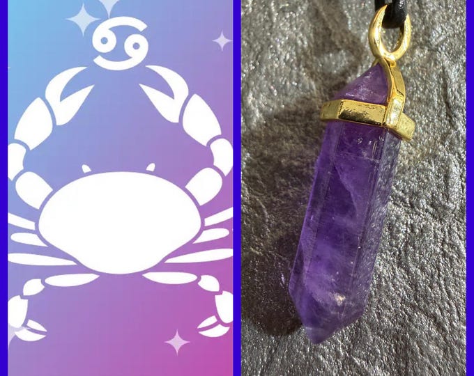 Cancer Balancing Talisman, Zodiac Balancing, Enchanted Necklace