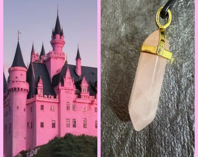 Posh Pink Palace Astral Realm Portal, PERSONAL astral realm for you AND your companions, Enchanted Necklace