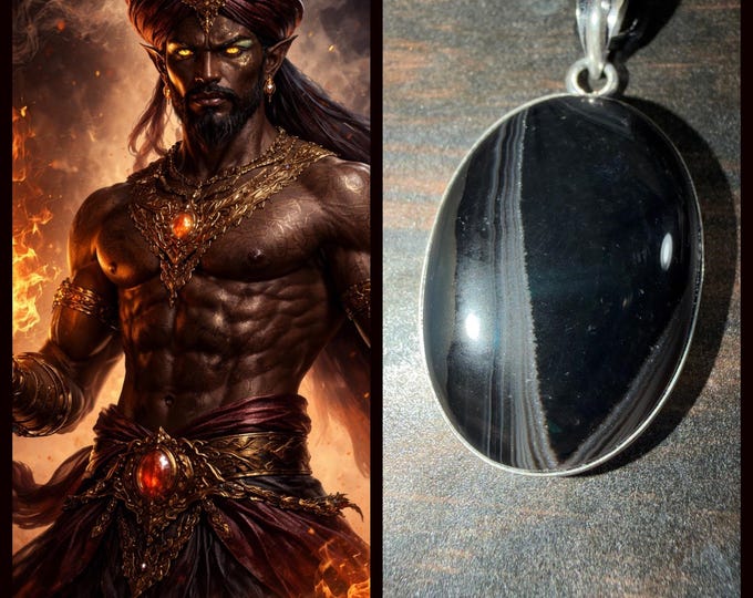 Shaitan Djinn "Grelovrrel" Spirit Companion, Spirit Vessel Necklace, Tier 2