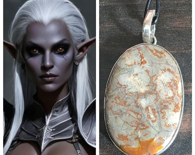 Drow Elf Queen "Alirenvia" (ah-lee-renn-vee-ah) Living Entity Companion, Spirit Vessel Necklace, Tier 3