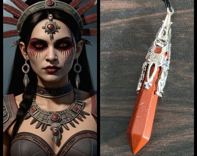 Aztec Vampire Queen "Zaniya" Spirit Companion, Spirit Vessel Necklace, Tier 3