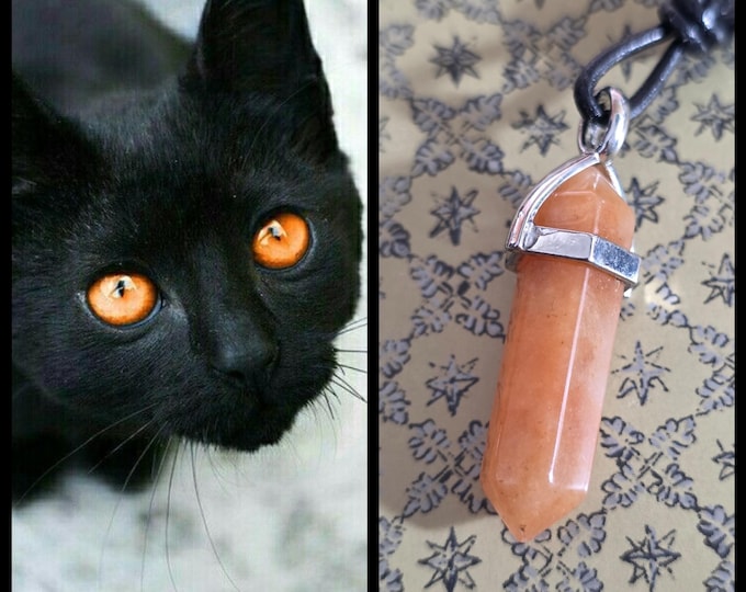 Black Cat "Kelzar" Spirit Companion, Spirit Vessel Necklace, Tier 1