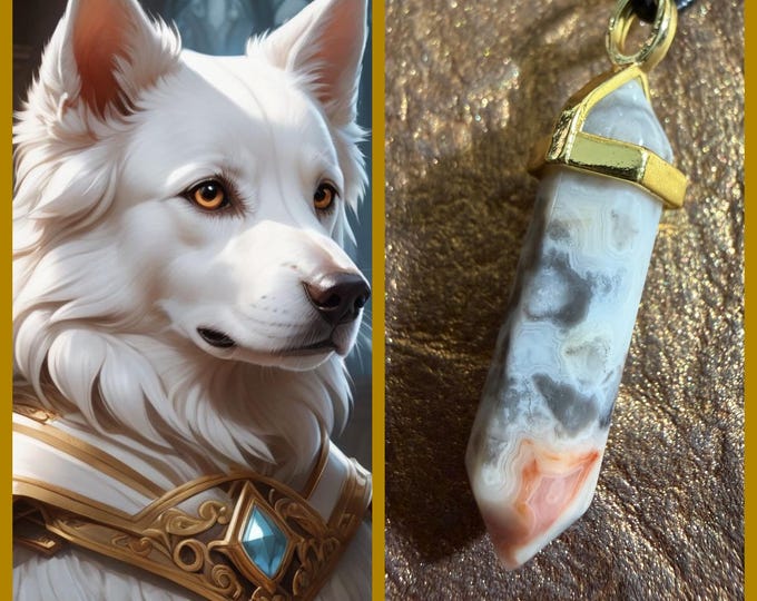 Guardian of the Gates Heaven Hound "Dolrem" Spirit Companion, Spirit Vessel Necklace, Tier 2