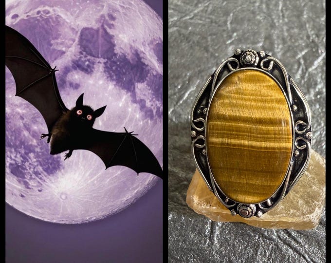 Female Graveyard Bat "Folga" Spirit Companion, Spirit Vessel Ring, Tier 2
