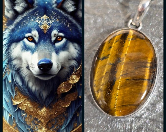 Nordic Royal Wolf Commander Spirit Companion "Elegart" Spirit Vessel Necklace, Tier 3