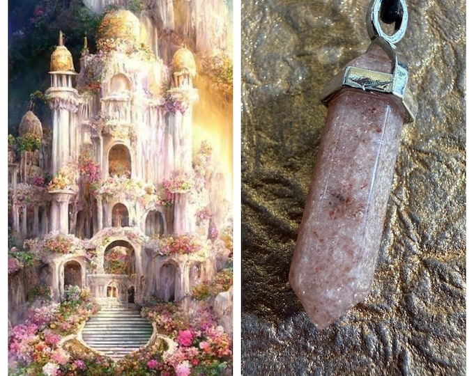 Floral Castle Astral Realm Portal, PERSONAL astral realm for you AND your companions, Astral Real Estate, Enchanted Necklace