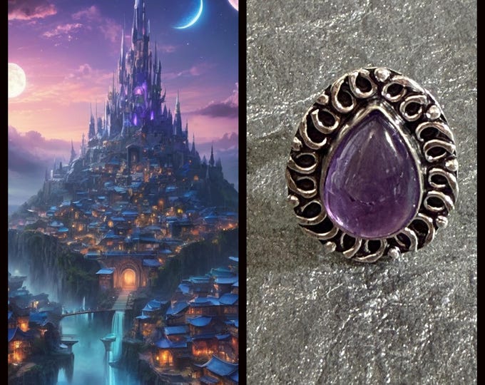 Witchcraft and Wizardry School/Village Astral Realm Portal, PERSONAL astral realm for you AND your companions, Enchanted Ring