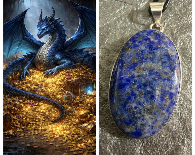 Female Treasure Trove Wealth Dragon "Stulria" Living Entity Companion, Spirit Vessel Necklace, Tier 2