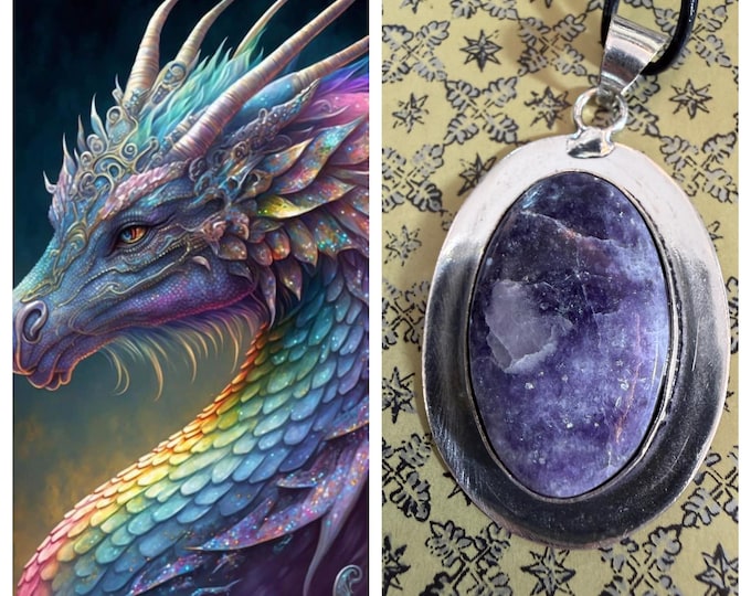 Female Storm Dragon "Praglora" Living Entity Companion, Spirit Vessel Necklace, Tier 2