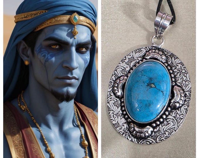 Wish Granting Djinn "Arzonbbul" (are-zonn-bull) Living Entity Companion, Spirit Vessel Pendant, Tier 3