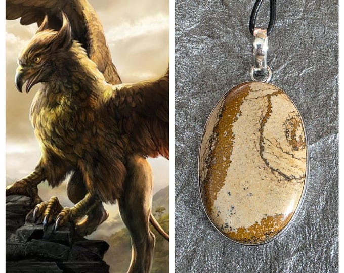 Gold Gryphon "Nulret" Spirit Companion, Spirit Vessel Necklace, Tier 1