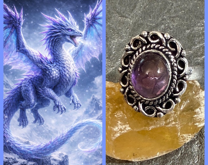Female Ice Dragon "Lasara" (lah-sah-rah)Living Entity Companion, Spirit Vessel Ring, Tier 1