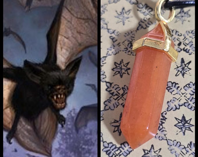 Graveyard Bat "Orik"(orr-ick) Spirit Companion, Spirit Vessel Necklace, Tier 2