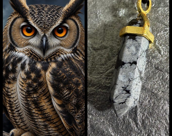Female Owl "Ella" Spirit Companion, Spirit Vessel Necklace, Tier 1