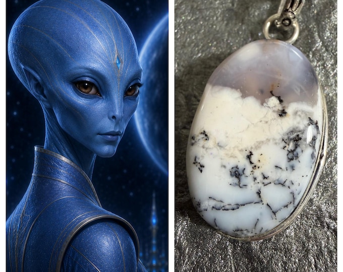 Female Arcturian Guide "Xsimrisa" (Simm-rih-sah) Living Entity Companion, Spirit Vessel Necklace, Tier 3