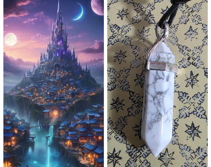 Witchcraft and Wizardry School/Village Astral Realm Portal, PERSONAL astral realm for you AND your companions, Enchanted Necklace