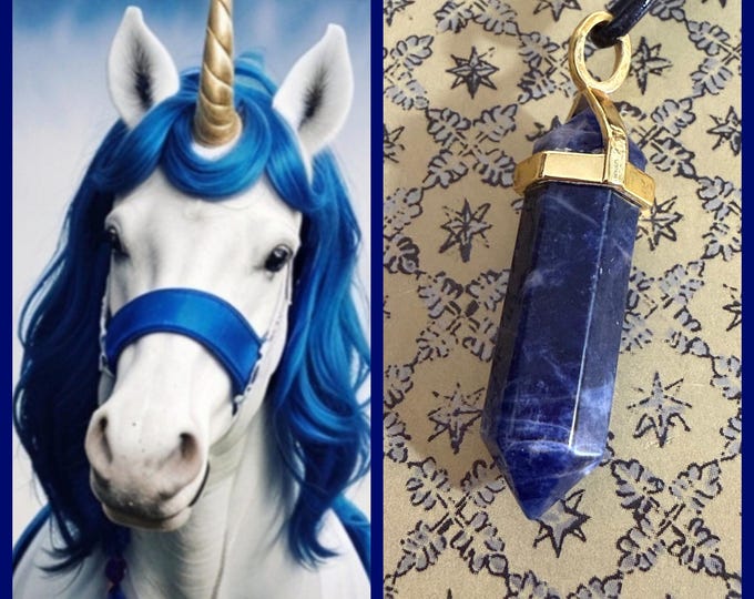 White Artes Unicorn "Amdor" Spirit Companion, Spirit Vessel Necklace, Tier 1