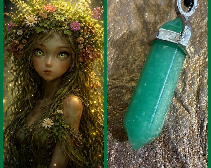 Female Earth Sprite "Gulva" Spirit Companion, Spirit Vessel Necklace, Tier 1