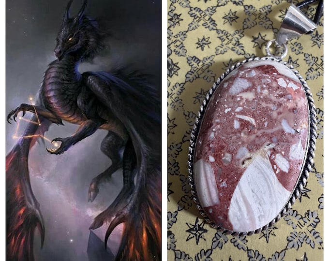 Female Black Artes Dragon "Zolja" Living Entity Companion, Spirit Vessel Necklace, Tier 2