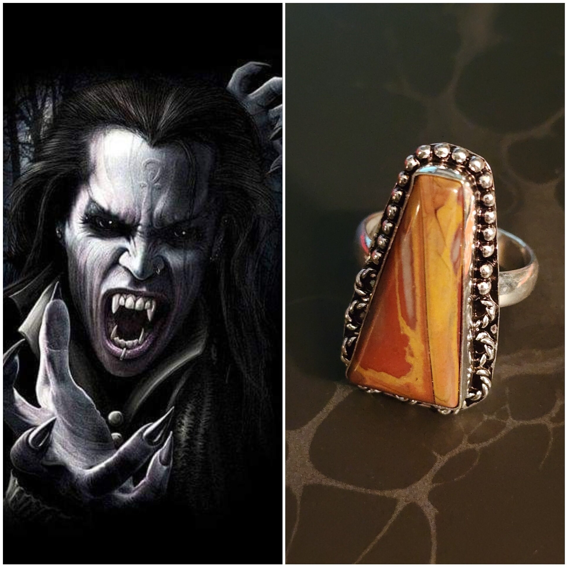 Aggressive Ancient Babylonian Vampire King Spirit Companion, Haunted Ring