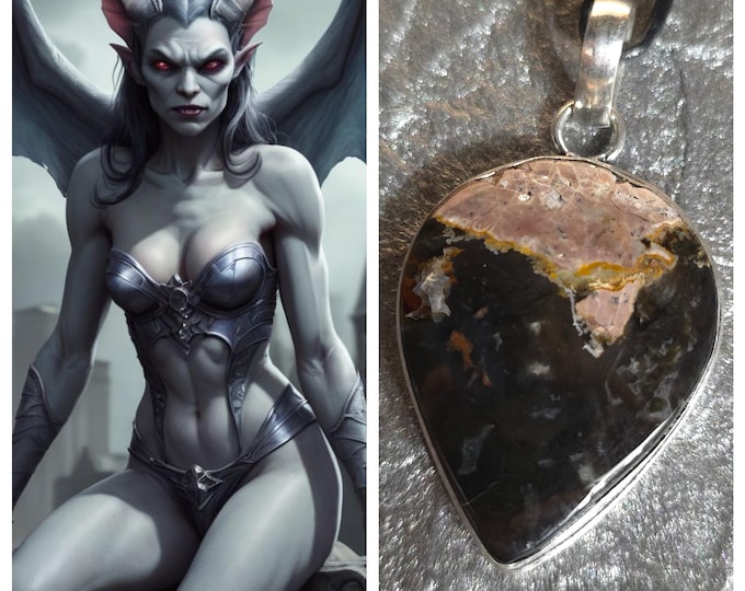 Female Gargoyle Spirit Companion "Vokera", Spirit Vessel Necklace, Tier 2