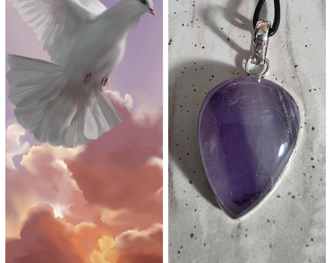 Heavenly Dove "Argran" Spirit Companion, Spirit Vessel Necklace