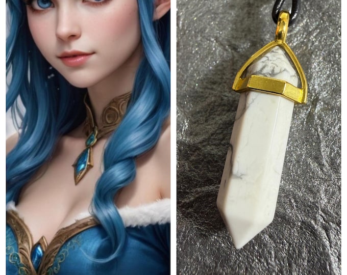 Female Winter Ice Elf "Asana" Spirit Companion, Spirit Vessel Necklace, Tier 1