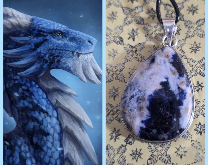 Ice Dragon "Salrim" Living Entity Companion, Spirit Vessel Necklace, Tier 1