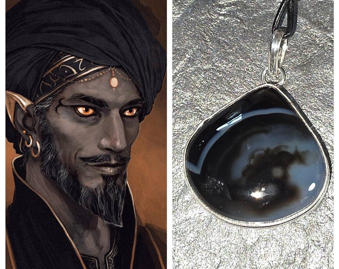 Shaitan Djinn "Zovaggbul" (zow-vagg-bull) Spirit Companion, Spirit Vessel Necklace, Tier 2