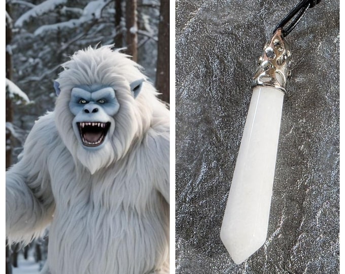 Playful Snow Yeti "Gulrog" Spirit Companion, Spirit Vessel Necklace, Tier 2
