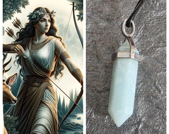 Artemis Direct Portal, Portal to the Greek Godess of wild animals, the hunt, and of chastity & childbirth, Astral Link, Enchanted Necklace