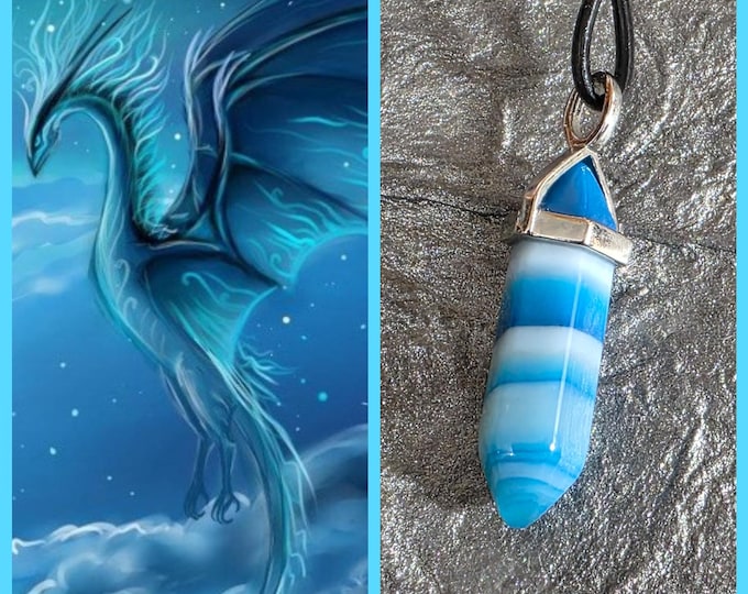 Baby Ice Dragon "Syflar" Living Entity Companion, Spirit Vessel Necklace, Tier 2
