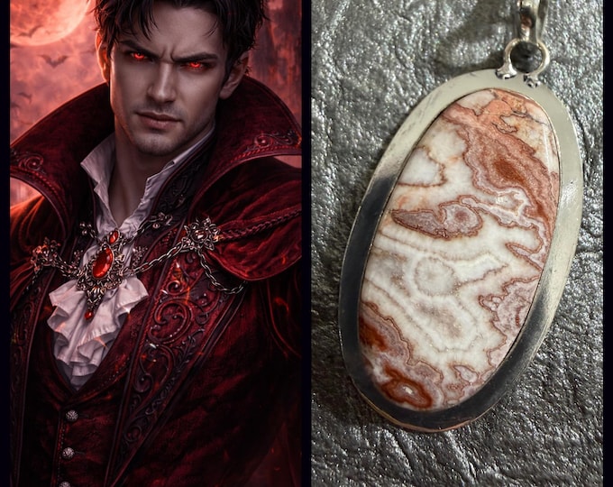 Romantic Strigoi Vampire King Spirit Companion "Dacian" Spirit Vessel Necklace, Tier 3