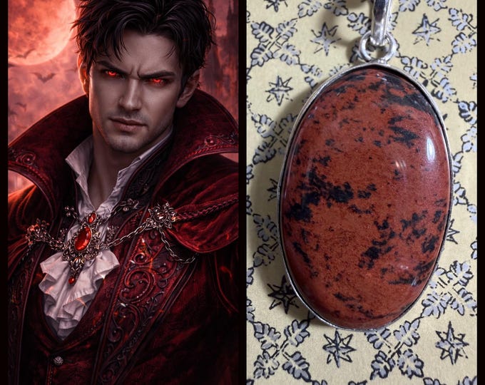 Romantic Strigoi Vampire King Spirit Companion "Vasile" Spirit Vessel Necklace, Tier 3