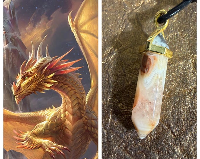 Female Sun Dragon "Lamira" Living Entity Companion, Spirit Vessel Necklace, Tier 1