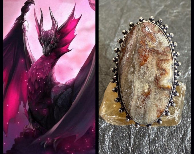 DCC Exclusive Female Love Dragon "Ulevria" Living Entity Companion, Spirit Vessel Ring, Tier 3