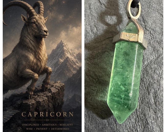 Capricorn Balancing Talisman, Zodiac Balancing, Enchanted Necklace