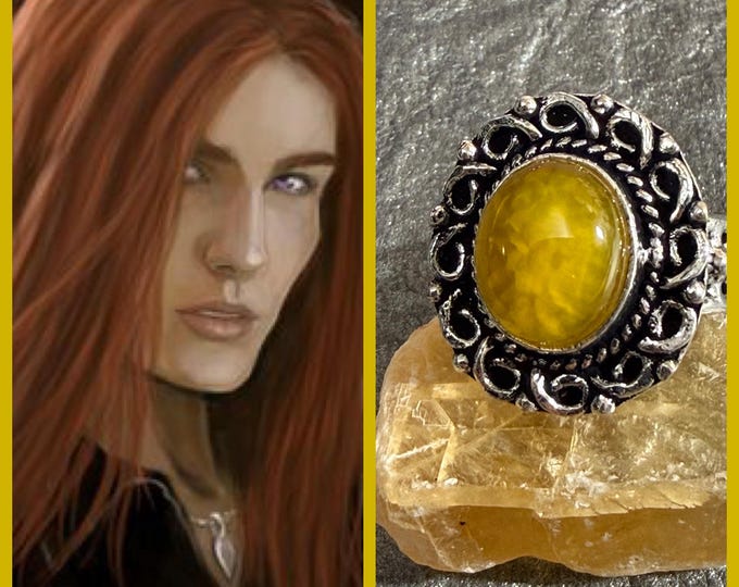 Sensual French Vampire King Spirit Companion "Lucien", Spirit Vessel Ring, Tier 3