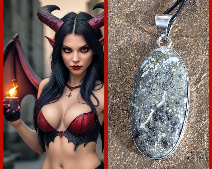 Fire Elemental Succubus Spirit Companion "Larefla", Spirit Vessel Necklace, Tier 3