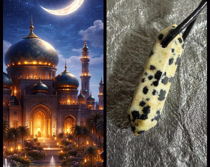 Arabian Nightscape Astral Realm Portal, PERSONAL astral realm for you AND your companions, Astral Real Estate, Enchanted Necklace