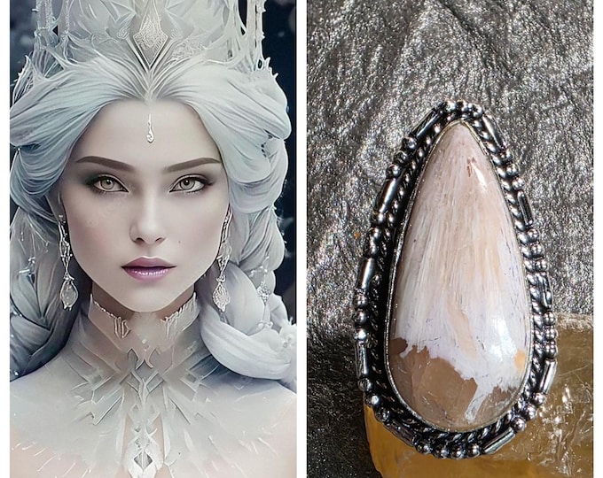 Ice Djinn Queen Spirit Companion "Amrelsa" Spirit Vessel Ring, Tier 3