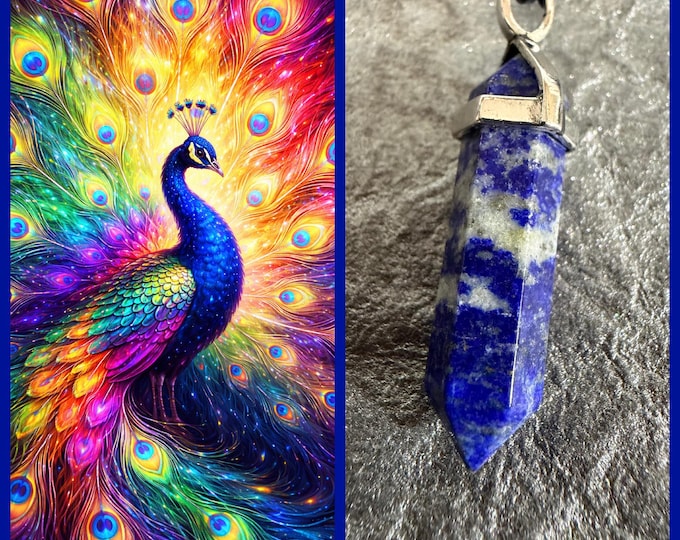 Female Peaceful Peacock "Prelna" Spirit Companion, Spirit Vessel Necklace, Tier 1
