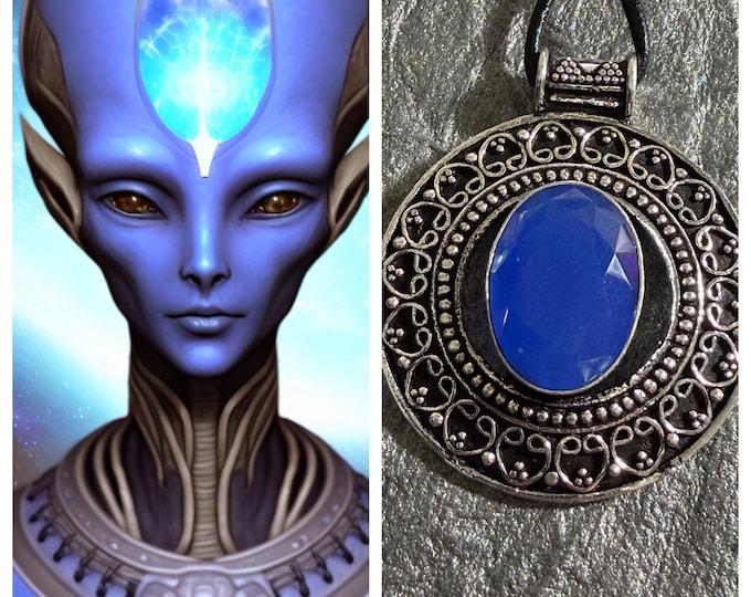 Female Arcturian Guide "Xarsemla" (Zahr-semm-lah) Living Entity Companion, Spirit Vessel Necklace, Tier 3