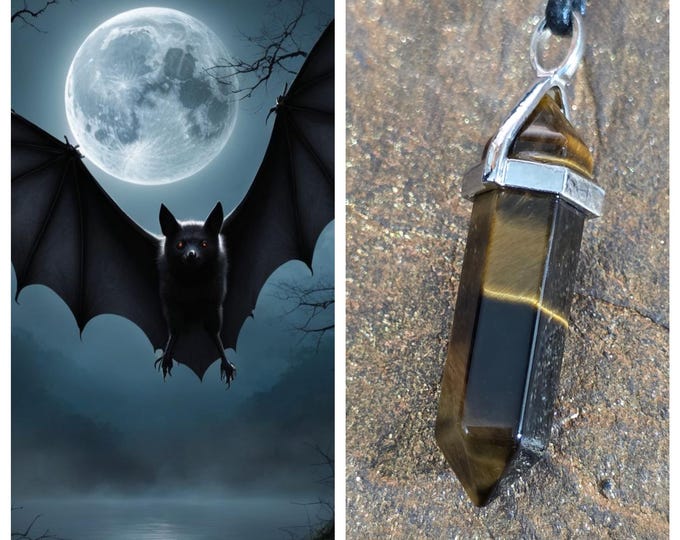 Graveyard Bat "Corviec" (core-vee-eck) Spirit Companion, Spirit Vessel Necklace, Tier 2